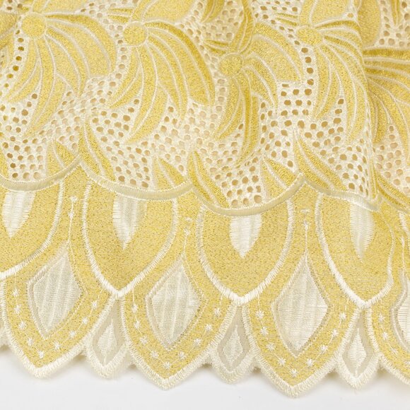 Misile for Free People Gold White Floral Lace Mini Skirt Small - Picture 4 of 7